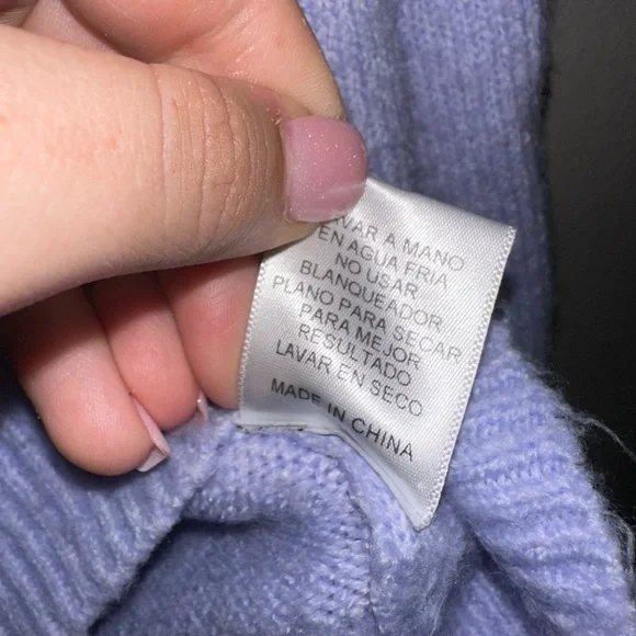 Storia women’s light purple lightning bolt crew neck soft sweater S winter fall - Picture 7 of 7